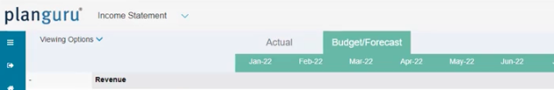 Budget-Forecast tab