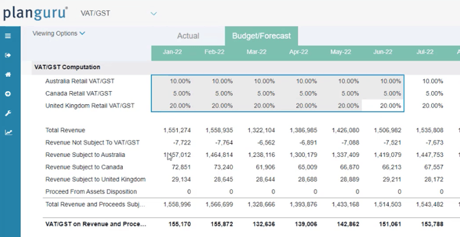 VAT sheet